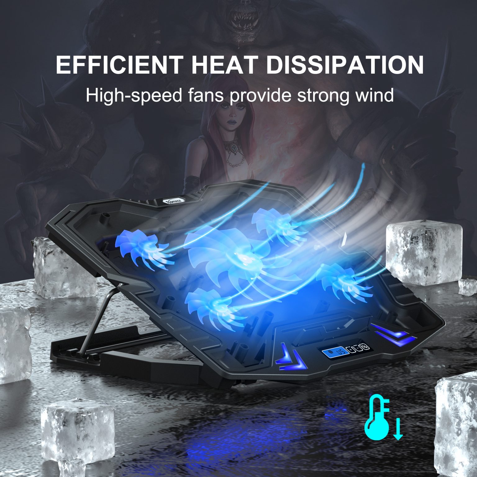 TopMate C5 Laptop Cooling Pad Gaming Notebook Cooler, Laptop Fan