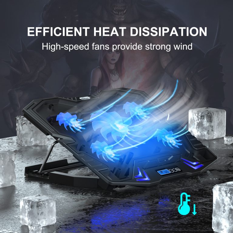 TopMate C5 Laptop Cooling Pad Gaming Notebook Cooler, Laptop Fan