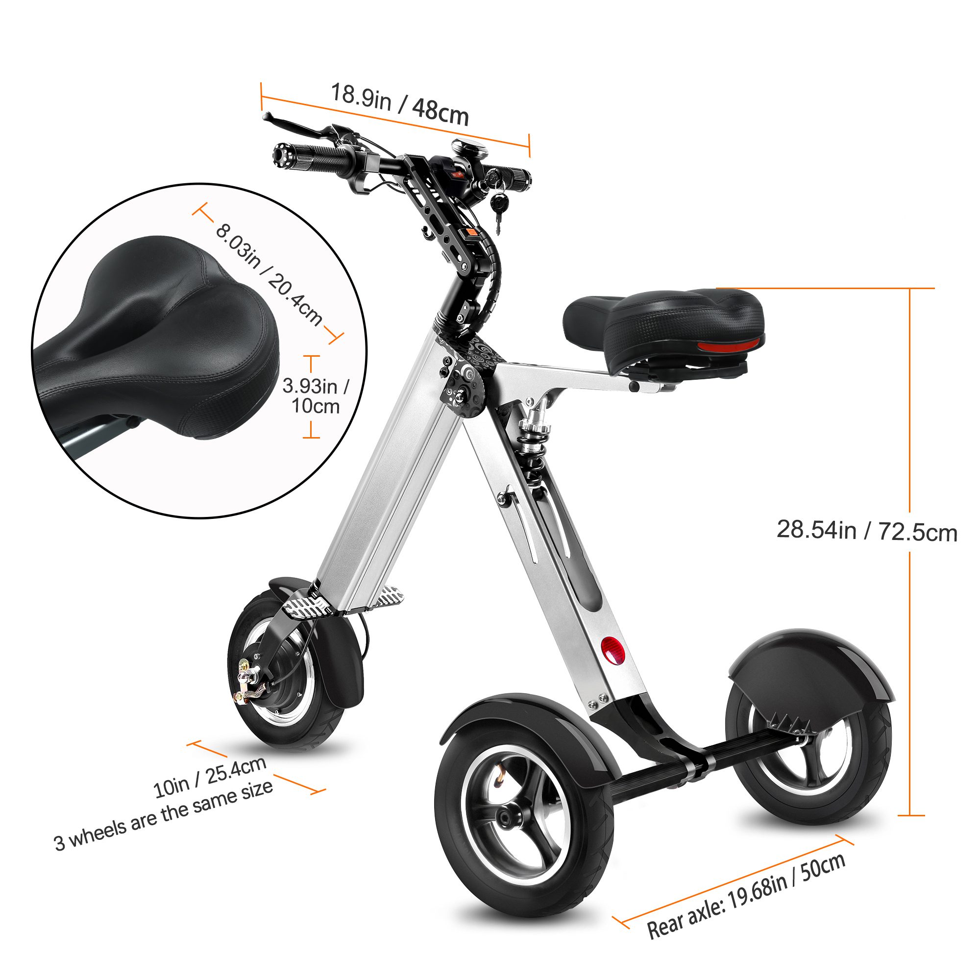 Lav gør det fladt Kritisk TopMate ES32 Electric Scooter Mini Tricycle for Adult Folding