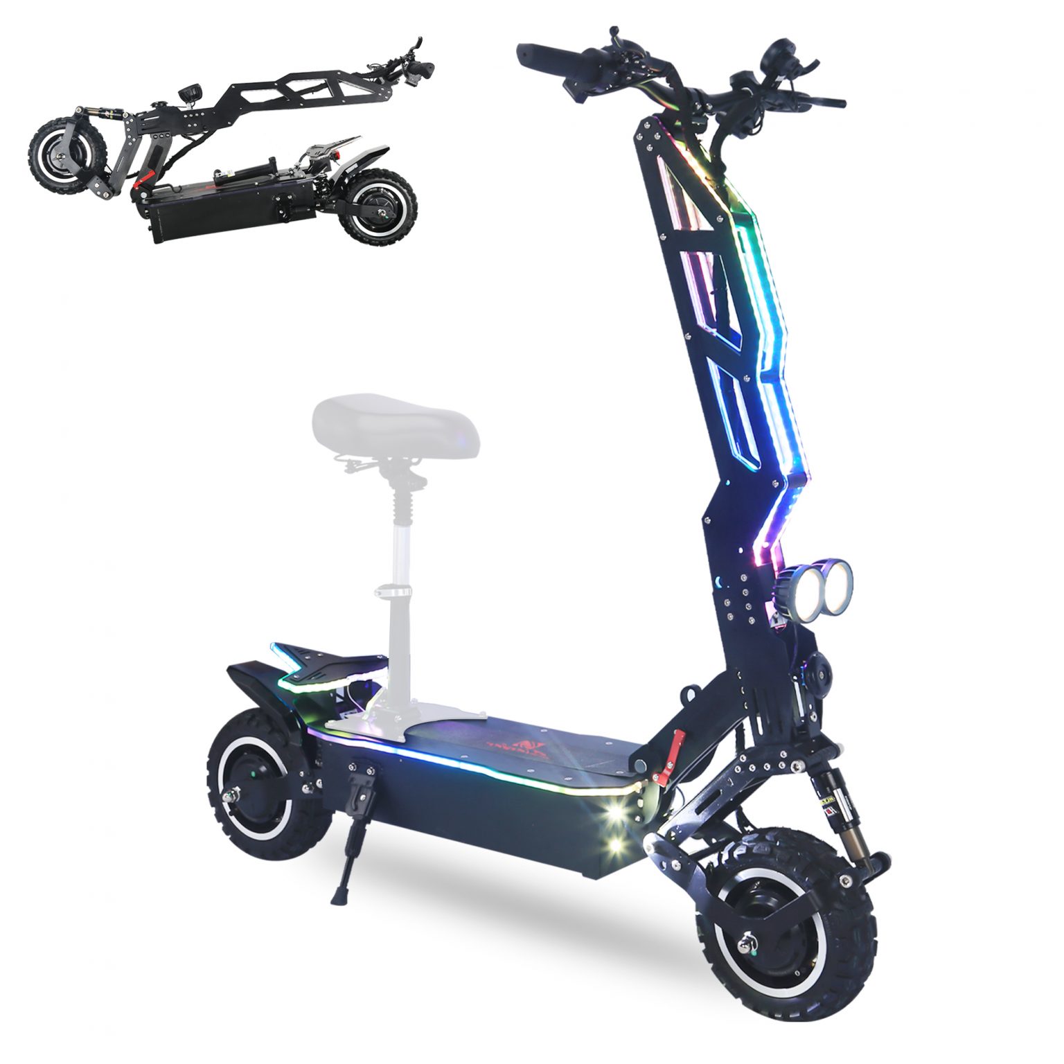TopMate ES20 Foldable Electric Scooter with Seat, 11 Inch Wheels and
