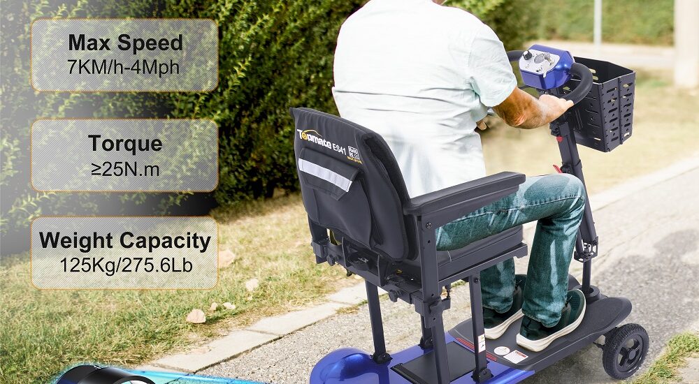 mobility scooter stability on uneven surfaces with balanced riding and strong tires